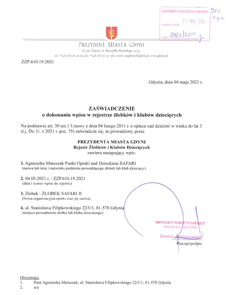 Zezwolenie na prowadzenie żłobka